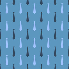 Seamless pattern with neckties. Vector