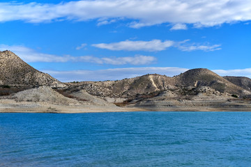 La Pedrera Reservoir in Orihuela. Spain