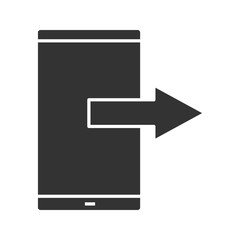 Mobile data transfer glyph icon