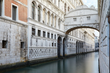 Fototapeta na wymiar Bridge of Sighs, nobody in Venice, Italy