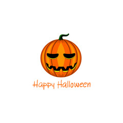 Card with Halloween pumpkin