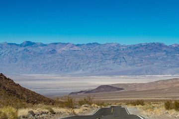 Road Vanishing Into Death Valley National Park