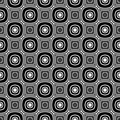 Fototapeta na wymiar Retro geometric pattern in repeat. Fabric print. Seamless background, mosaic ornament, vintage style.