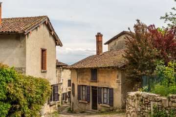Fototapeta na wymiar Timeless Architecture in the Ancient Preserved Village of Perouges, France