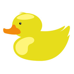 Isolated rubber duck toy icon