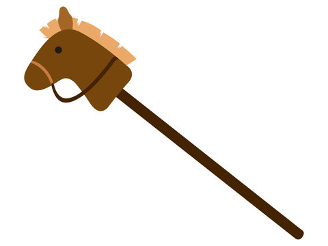 Isolated horse stick toy icon