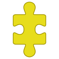 Fototapeta premium Isolated piece of puzzle toy icon