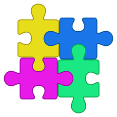 Isolated pieces of puzzle toy icon