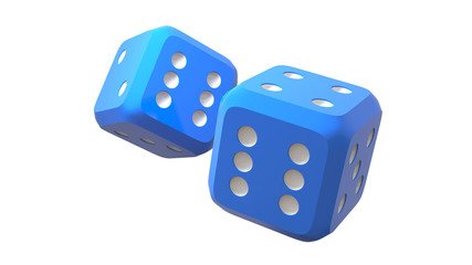 3d isolated game dices