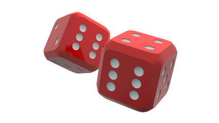 3d isolated game dices