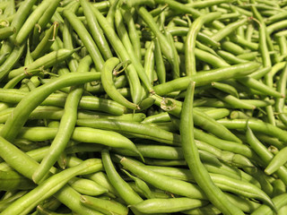 Green ebans on a pile to cook healthy homemade meals with vegetables of nutritional value