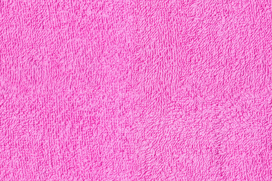 Seamless pink towel texture, isolated on white background