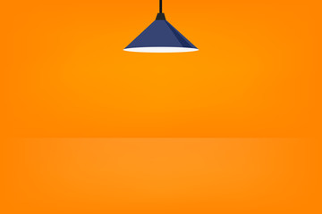 Fototapeta premium Chandelier on orange background, vector