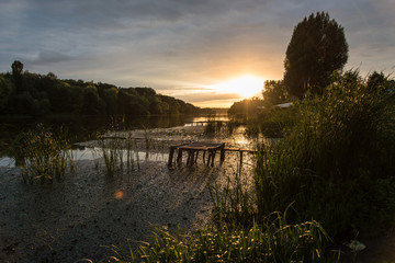 Sunset on the river