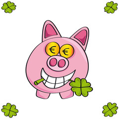 EURO-Glücksschwein - cartoon-IT