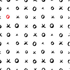 X and O or XO Symbols Seamles Pattern