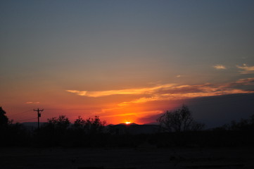 Sundown in the desert