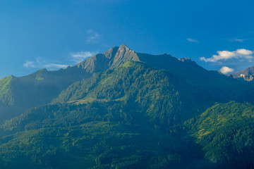 Fototapeta na wymiar Morning View of Mount Imbachhorn Above Kaprun
