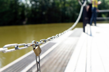 The chain is locked. The exit from the pier to the water is closed. Safety for life.