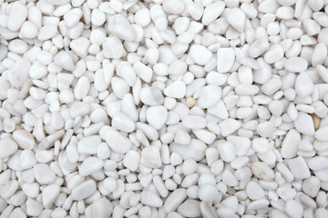 Marble white pebbles. Background texture