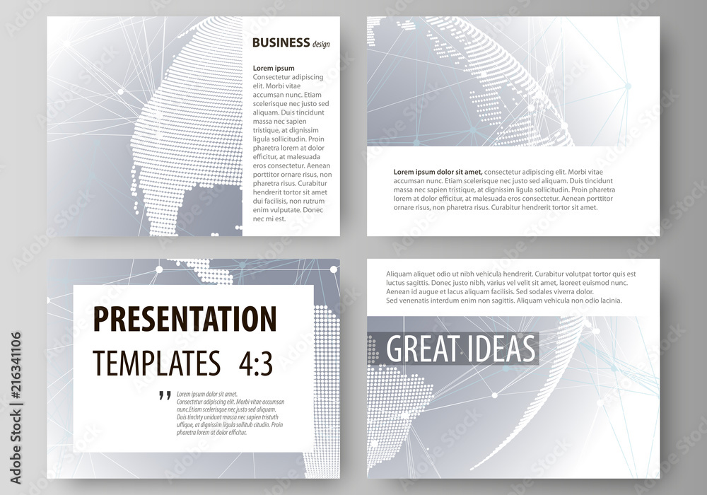 Wall mural the minimalistic abstract vector illustration of the editable layout of the presentation slides desi