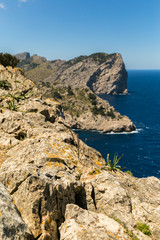 Fototapeta na wymiar Rocky cliff in Maiorca