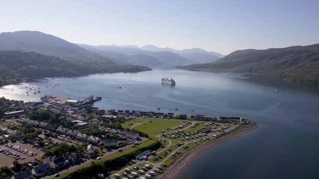 Silversea Cruises Cruise Ship Silver Wind Visiting Ullapool, Ross-Shire, Highlands, Scotland on 30/06/2017.