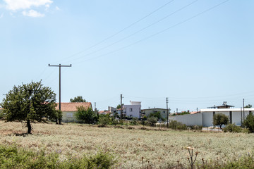 a wide landscape shoot from a little village