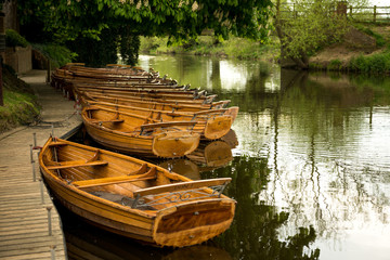 Moored boats in Dedham, UK