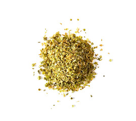 Dried oregano on a white background