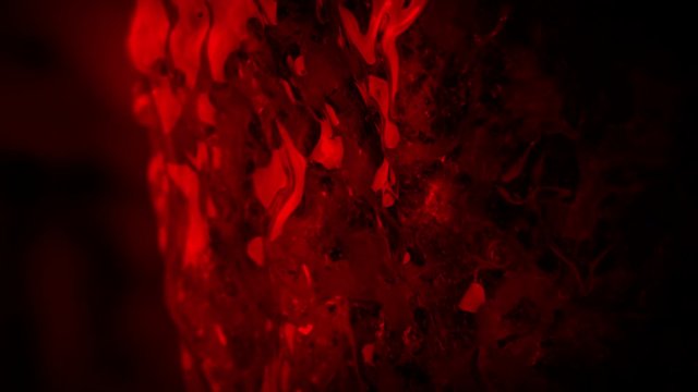 Slimy Alien Organism In Red Light