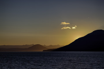 Sunrise along the Inside Passage, Alaska