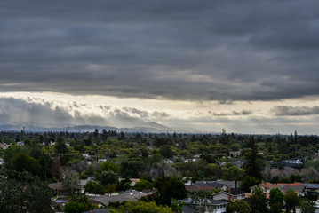 Sunset through the clouds over San Jose, CA 10