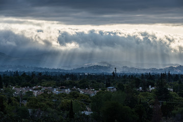 Sunset through the clouds over San Jose, CA 4