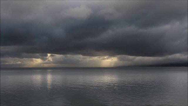 Time Lapse - Storm Clouds Over Lake
