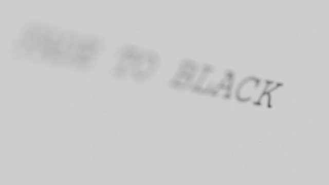 Fade To Black at the end of a script