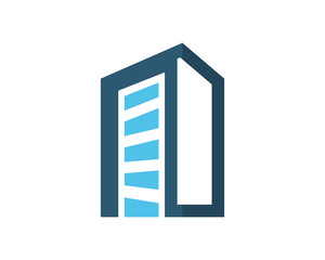 building skyscraper cityscape skyline image vector icon logo
