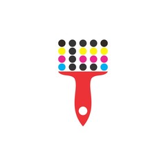 Paint brush logo design