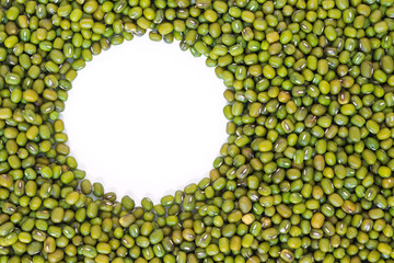 mung green bean circle border background © angintaravichian