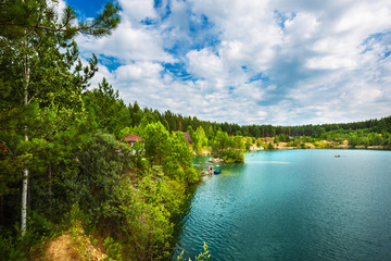 Fototapeta premium Lake in the forest. Western Siberia,Russia