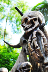 Skull decorations during Halloween holidays - Pirate decorations 