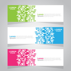 Vector abstract design banner template.