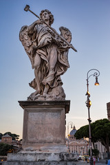 Angel with the sponge sculpture by Antonio Georgetti on the Pont Sant'Angelo bridge in Rome