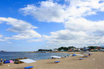 Fototapeta na wymiar Ayajin Beach of sea and cloud