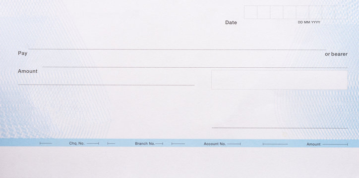 Blank cheque book  for your text. Payment by cheque concept.
