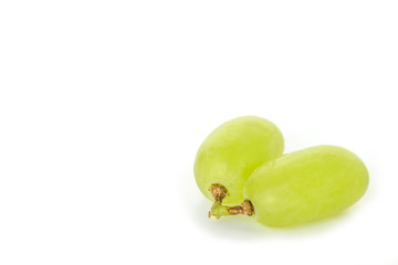green grape diet fruit organic on white background