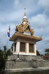 Battambang Cambodia, Well of Shadows is a stupa memorializing those who lost their lives on the local Killing Fields during the Khmer Rouge regime.  
