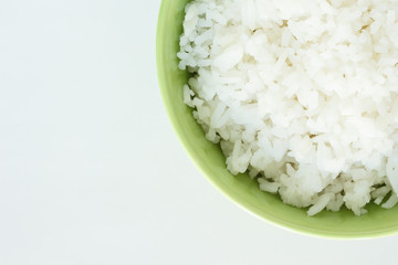 cooked white basmati rice  bowl natural food