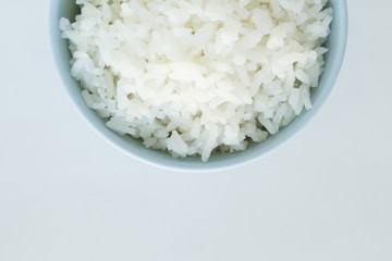 cooked white basmati rice  bowl natural food
