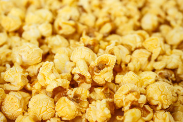 popcorn pile on white background